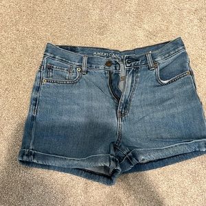 AE high rise denim shorts size 4